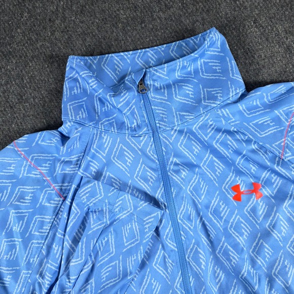 Under Armour Other - Under Armour Quarter Zip Pullover Mens Large Blue Geometric Iso-Chill 1253195